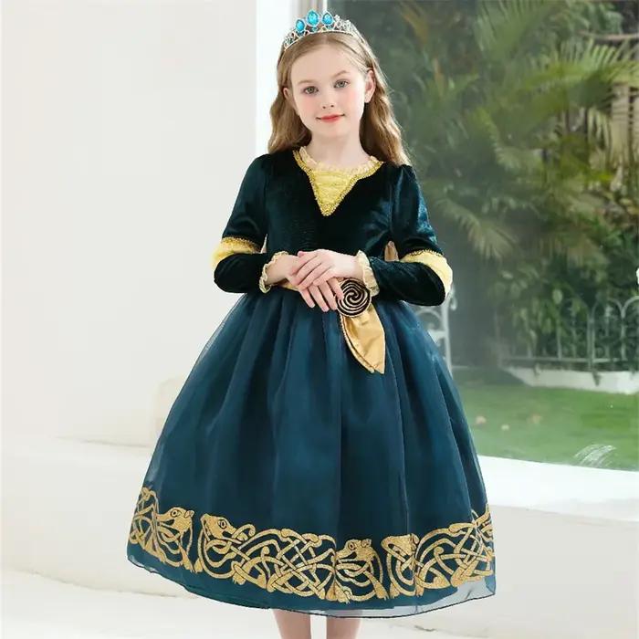 Robe princesse Merida enfant - Costume spectacle Halloween anniversaire carnaval jeu rôle fille