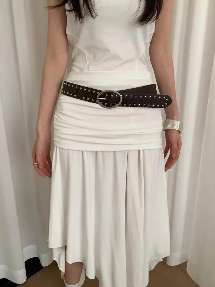 Ceinture à rivets bohème pour femmes, nouveau Design haut de gamme, Niche avec robe, tendance Y2K, 2