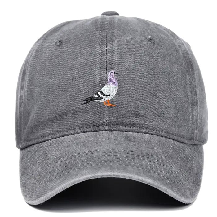 Casquette de baseball adaptée à toutes les saisons, motif brodé de pigeons, mode décontractée quotid