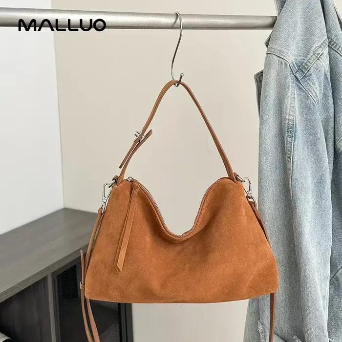 Sacs à bandoulière en cuir de vache en daim pour femmes, grand fourre-tout Boston en daim souple et