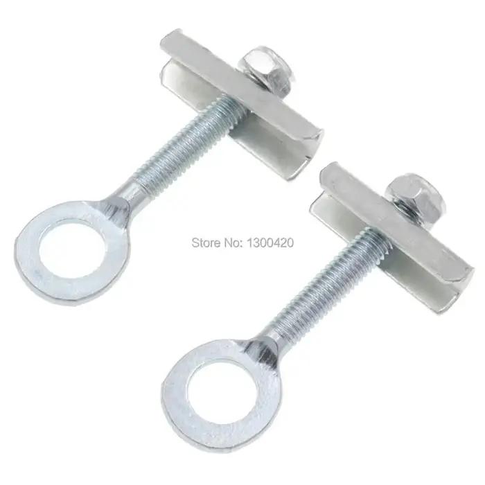 1 paire de ajusteurs de tendeur de chaîne de trou d'essieu de roue arrière pour Mini Dirt Pit Bike 4