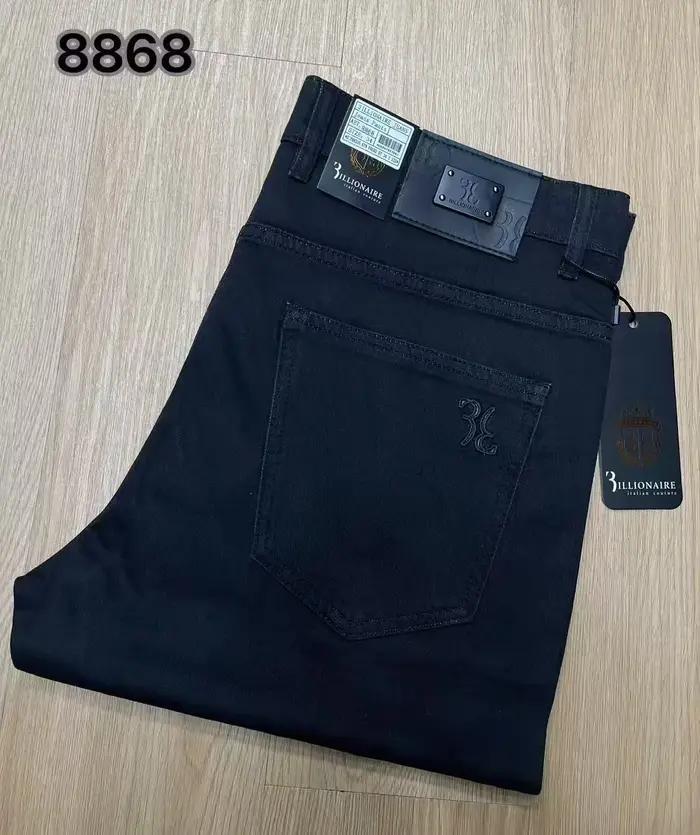 BLLIYOSS BILLIONAIRE Jeans pour Hommes Coton Fin Printemps Été 2026 Nouveauté Broderie Décontractée