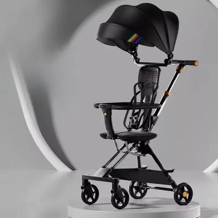 Nouvelle voiture de marche de poussette pour enfants, poussettes légères chariot pliant pour enfants