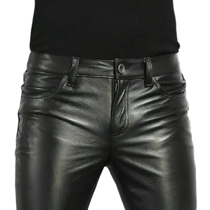 Choix pantalons en cuir PU hommes mode Rock Style boîte de nuit pantalons de danse hommes Faux cuir
