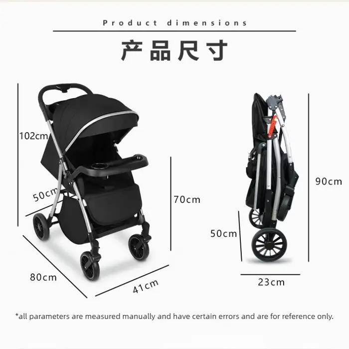 Poussette bébé unidirectionnelle inclinable position assise pliage un clic légère design haute vue forte absorption chocs sorties parc visites pédiatres cadeau nouveau parents