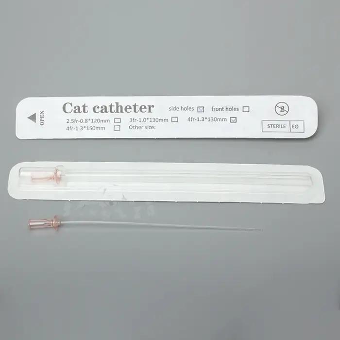 Cathéter urinaire sans stylet pour chats, 12 pièces, extrémité ouverte de 1.3mm, 1.0mm, fournitures