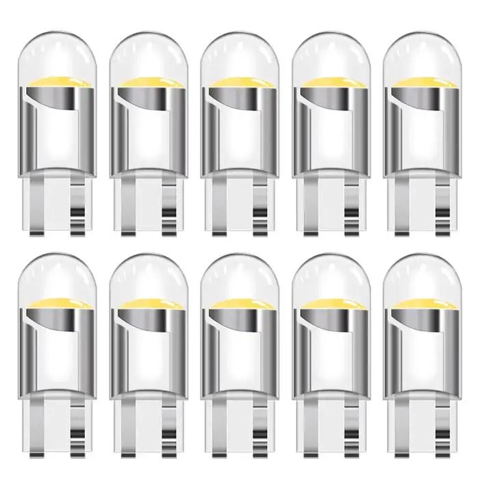 Ampoules LED COB W5W T10 WY5W pour voiture, feux de stationnement Wedge, lampes de plaque de planifi