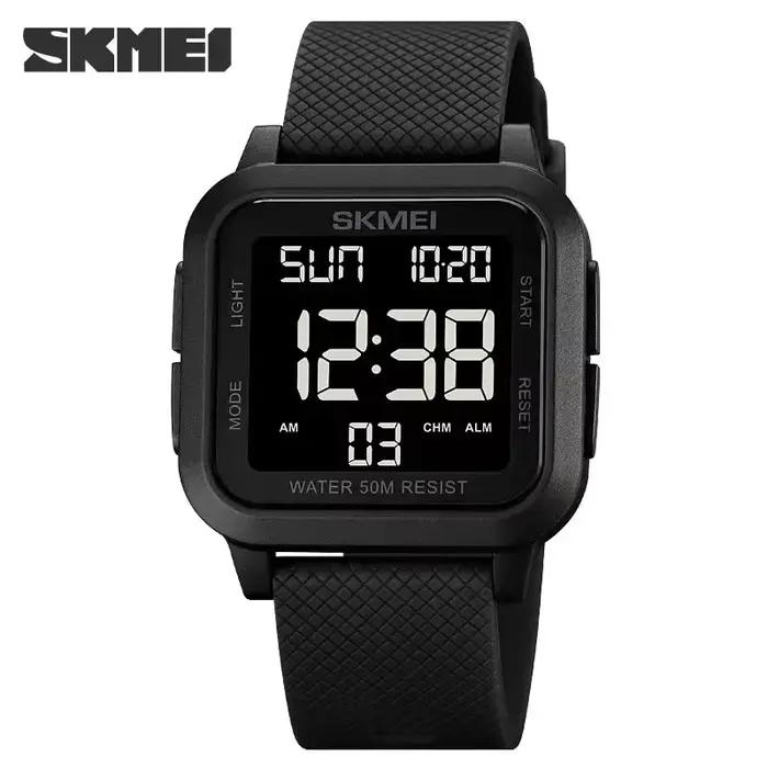 SKMEI1894 hommes alarme Chrono horloge 5Bar étanche montres militaires LED affichage choc montre num