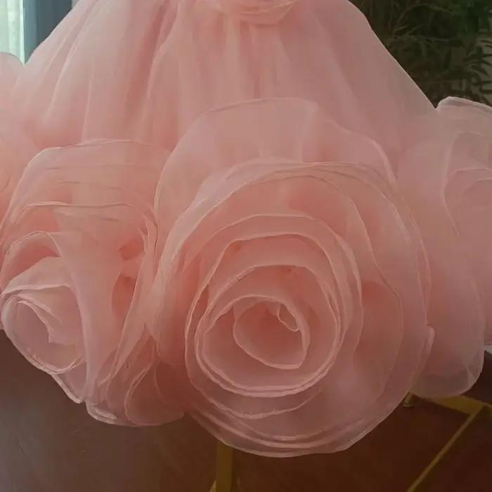 Robe de performance pour filles 2026, nouvelle tendance rose sans manches, pour événements formels,