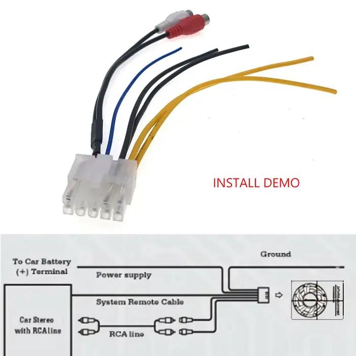 Prise stéréo de RCA de pad-woofer de SFP de puissance d'amplificateur de voiture de 10 broches pour