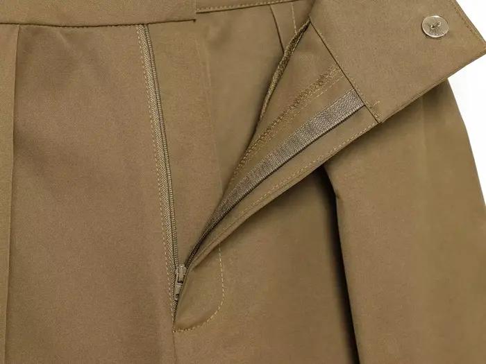 Pantalon palazzo plissé taille haute coupe ample ETJ 2026 pour femme, idéal pour le travail, les voy