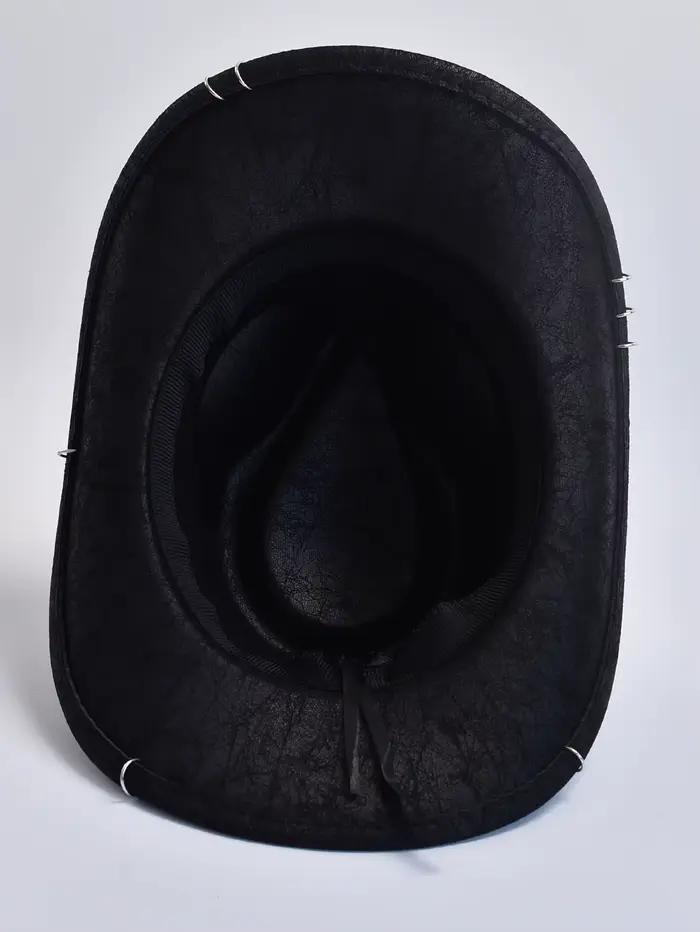 Chapeau de Cowboy occidental Vintage en Faux cuir pour hommes, chapeaux de Jazz pour hommes, chapeau