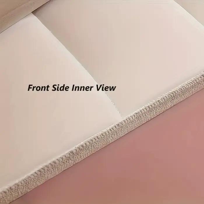 Housse de tête de lit matelassée en peluche courte de haute qualité, couvre-tête de lit de luxe en v