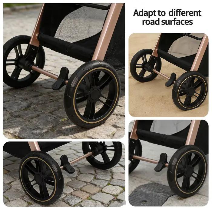Poussette légère 3 en 1 pour bébé, système de voyage pliable, landau pour nouveau-né, poussette à vu