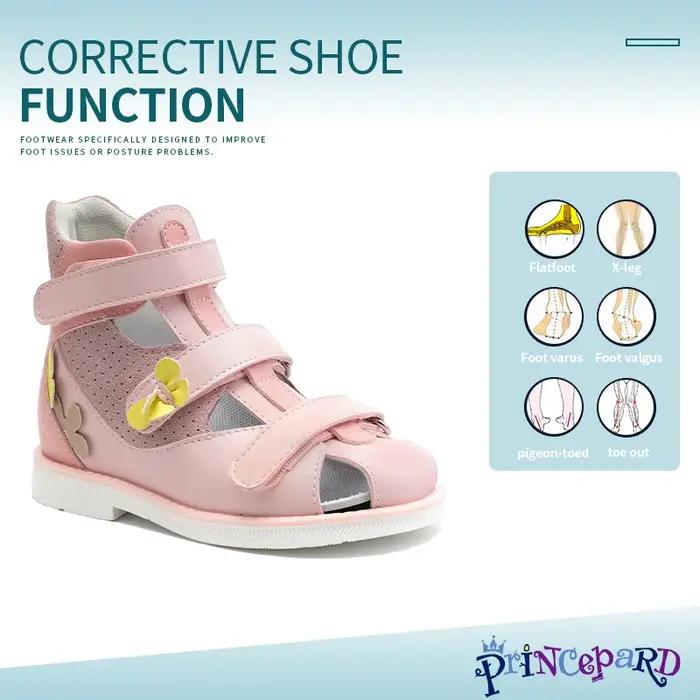 Sandales correctrices orthopédiques pour enfants, chaussures orthopédiques à fleurs pour filles, cha