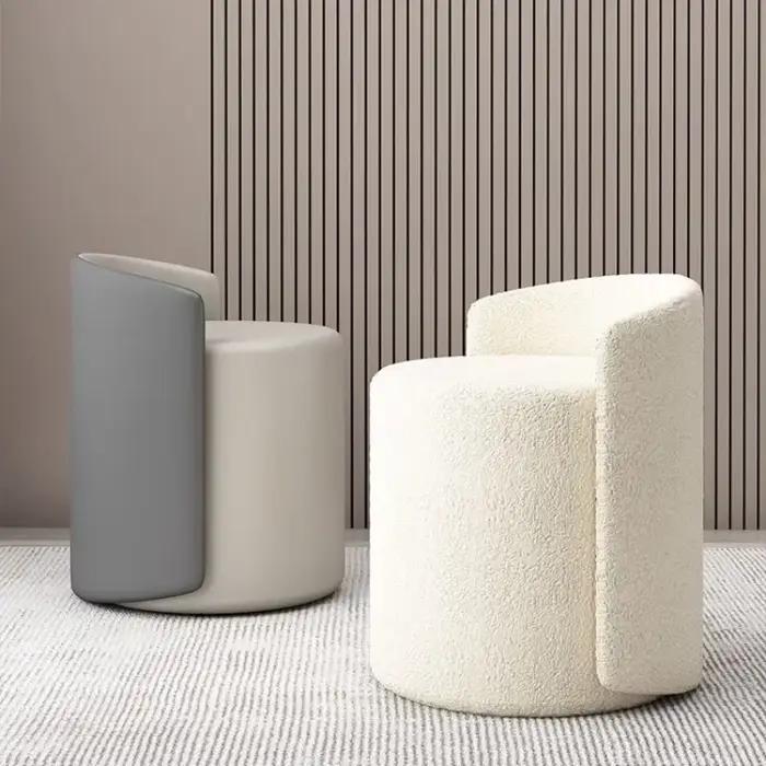 Tabouret de maquillage, tabouret de coiffeuse domestique, tabouret rond bas de salon moderne