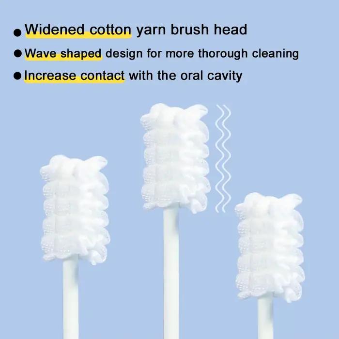 30 pièces bâton de nettoyage de bouche de bébé détergent jetable voile de dent de lait brosse à dent