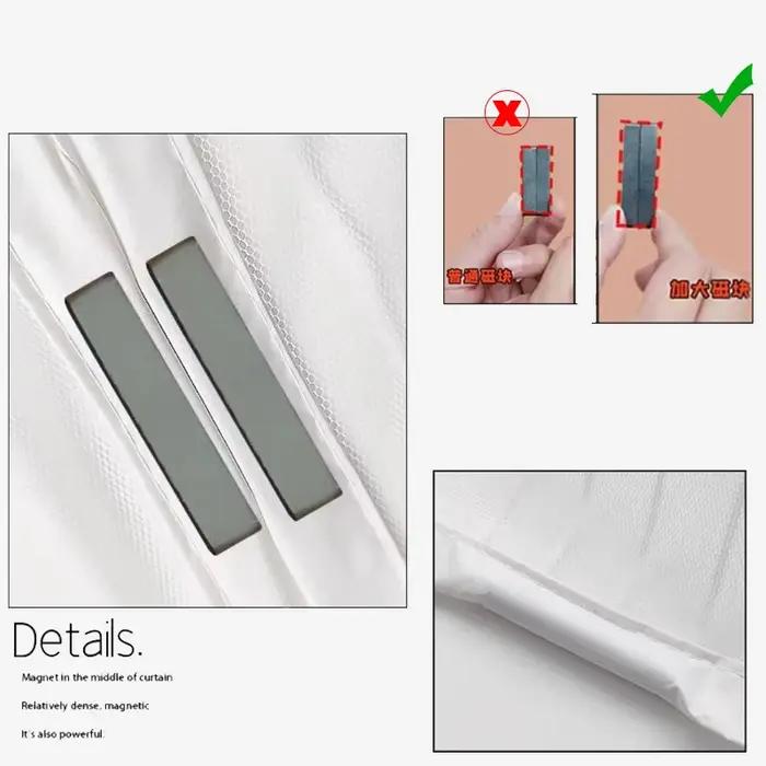 Moustiquaire magnétique pour porte, sur mesure, rideau de porte anti-moustiques, moustiquaire invisi