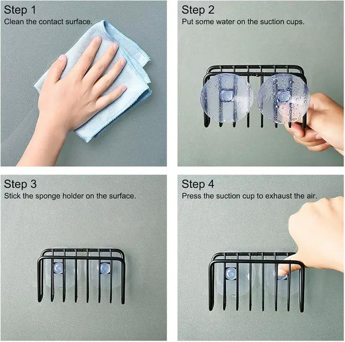 Porte-éponge mural en acier inoxydable pour évier de cuisine élégant à offrir pour femme et homme occasions spéciales hygiène et rangement efficace