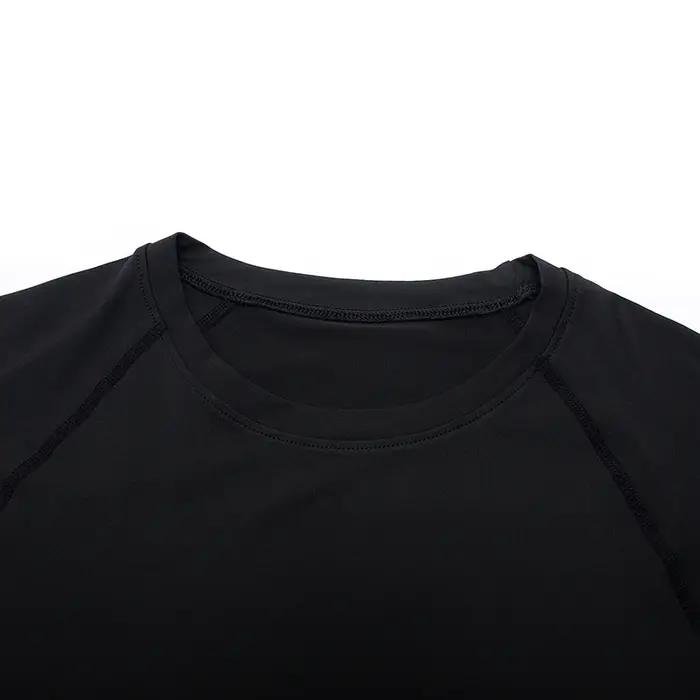 T-shirt de compression à manches longues pour homme, séchage rapide, coupe ajustée, idéal pour l'ent