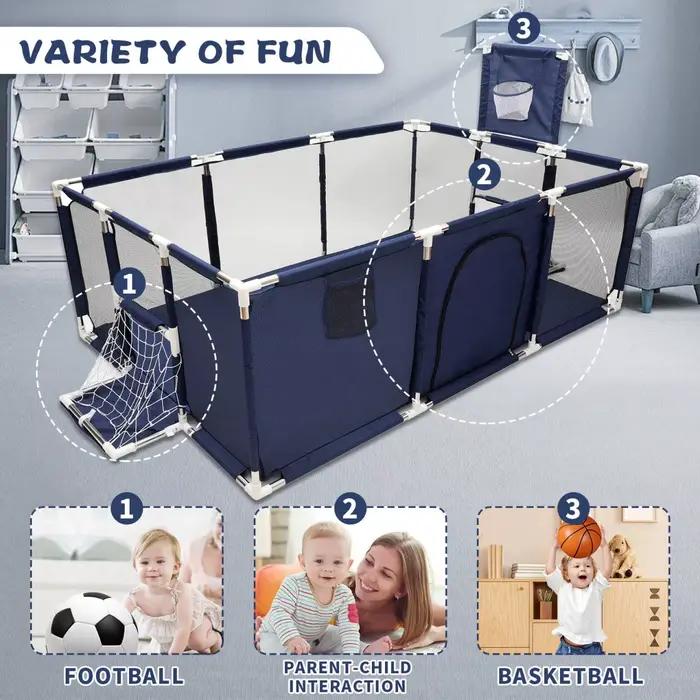 IMBABY-Barrière de sécurité pour bébés, grands parcs pour enfants, piscine sèche pour nouveau-nés, a