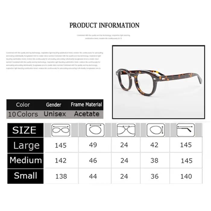Lunettes de vue pour hommes, style monture transparente, verres transparents, marque Johnny Depp, de
