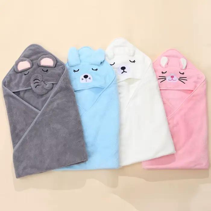 Serviettes de bain pour bébé, dessin animé, douce, à capuche, pour nouveau-né, couverture, mignon, p
