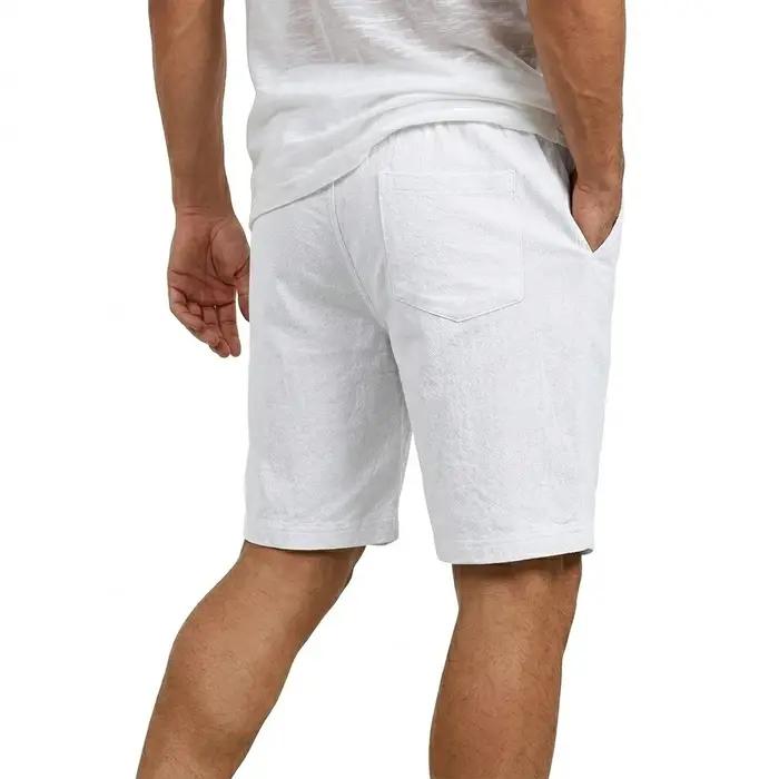 Nouveau short décontracté pour homme en lin uni léger, style gym, plage, hawaïen, ample, en coton, g