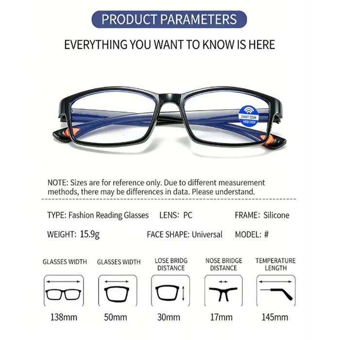 Lunettes de lecture HD classiques, lunettes anti-lumière bleue ultra-légères haute définition pour u