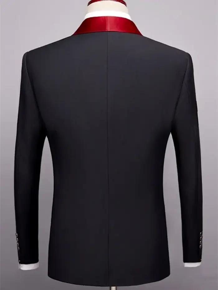 Costume 2 pièces pour hommes, adapté aux costumes d'affaires de mariage, ensembles vestes et pantalo