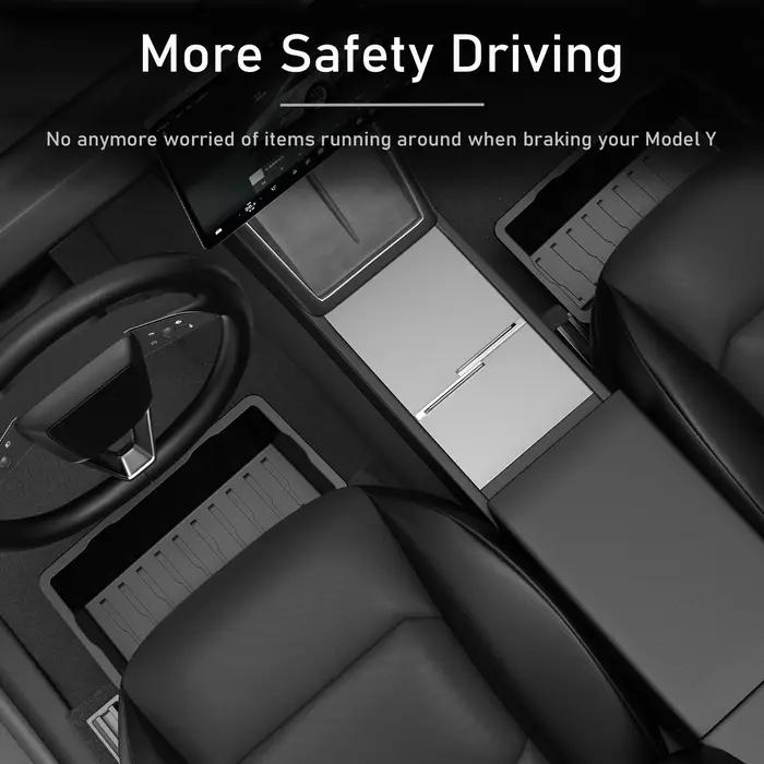 Boîte de rangement sous le siège pour Tesla modèle Y Juniper 2025, bacs organisateurs de Console cen