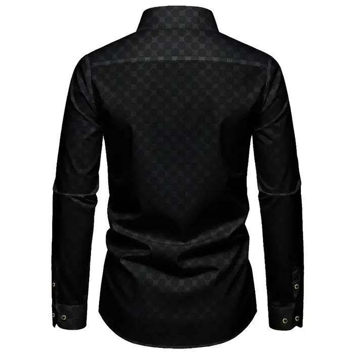 Chemise noire pour homme FGKKS, neuve, élégante, de luxe, à manches longues, décontractée, style occ