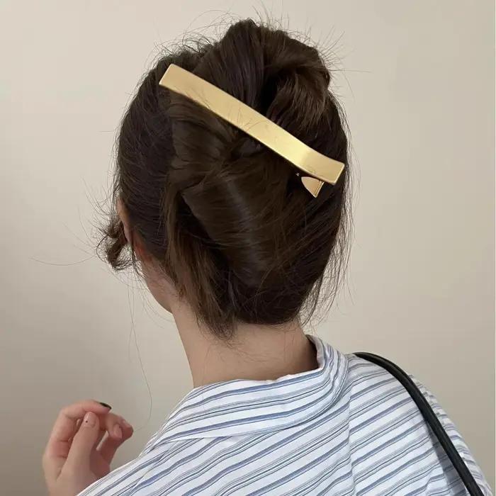Pinces à cheveux coréennes élégantes pour femmes, barrettes pour filles, griffes en métal, épingle à