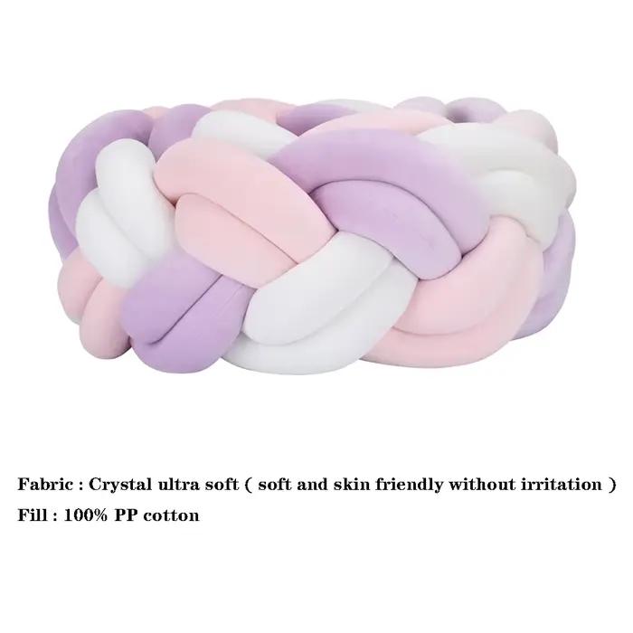 Pare-chocs de lit de bébé en tissu de haute qualité avec tresse de coussin pour nouveau-né et enfants sécurité et élégance chambre bébé déco lit sécurité enfant confortable design moderne