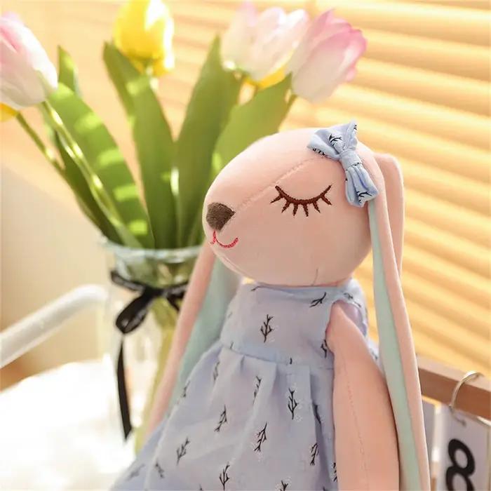 Peluche lapin 34/45/55cm, adorable peluche de dessin animé, coussin décoratif, jouet en peluche lapi