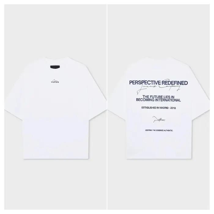High Street Fashion Brand Hio Pop Impression Col rond Coton à manches courtes T-shirt style décontra