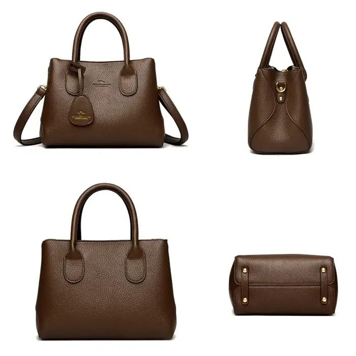 Sacs à main pour femmes à 3 couches, sacs à bandoulière de luxe, sacs en cuir souple de haute qualit