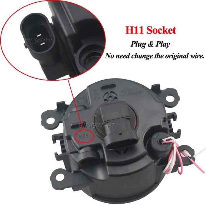 2 pièces de feux antibrouillard LED H11 pour voiture, feux de jour Angel Eye de haute qualité, DRL 1