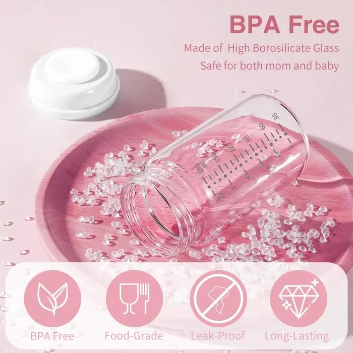 Bouteille de stockage de lait maternel 180 ml bouteilles de collecte à large ouverture pour le stockage et le transport du lait maternel pour bébé occasions spéciales