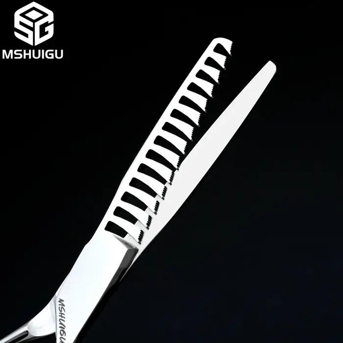 MSHUIGU Ciseaux de barbier professionnels VG10 de 6 pouces, ciseaux à effiler multi-usages avec desi