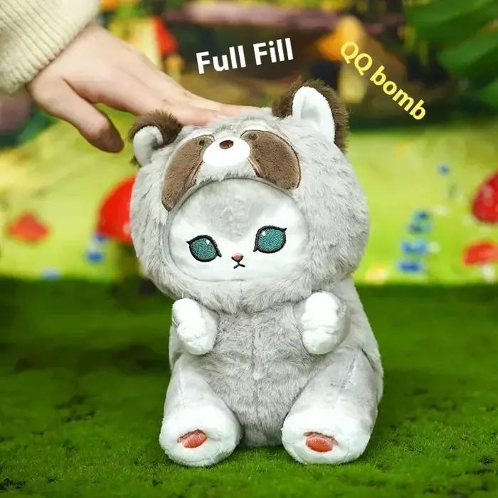 Kawaii porte-clés pendentif dessin animé Mofusand requin chat travestissement poupée sac à dos décor