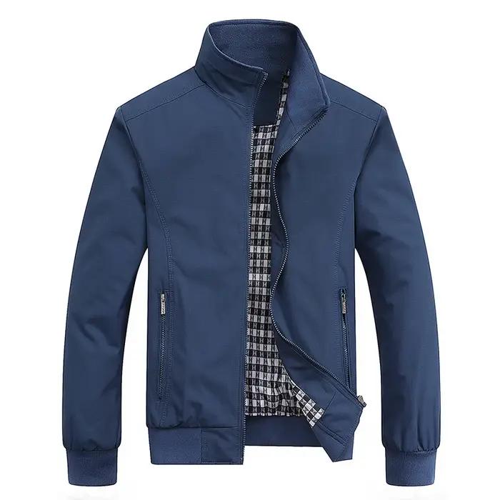 2025 printemps automne décontracté solide mode mince Bomber veste hommes pardessus nouveauté vestes