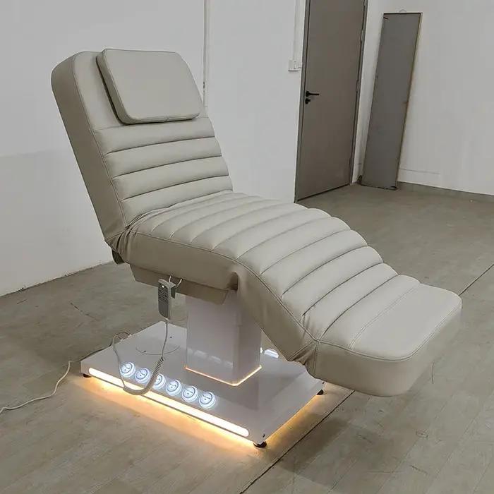 Lit de beauté moderne à 3 moteurs, cosmétique électrique, esthéticienne, Salon de beauté, Spa du vis