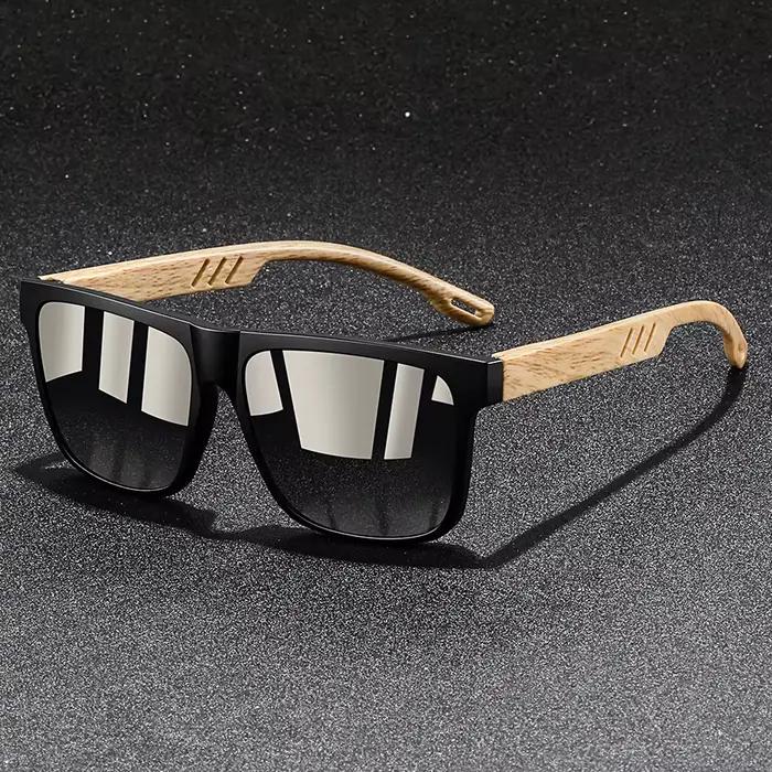 Mode Vintage carré cadre carré lunettes de soleil hommes femmes pêche conduite homme marque de luxe