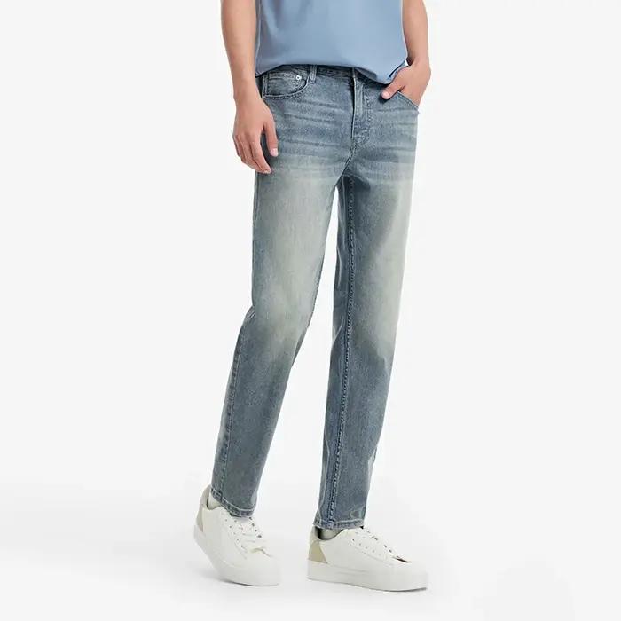 Jean Homme Semir Stretch 2026 Vintage Lavé Coupe Droite Style Urbain Décontracté Quotidien Doux Conf