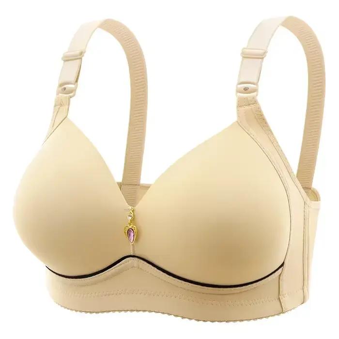 Soutien-gorge pour maman, sans anneau en acier, respirant, froncé, sous-vêtements pour dames, bonnet