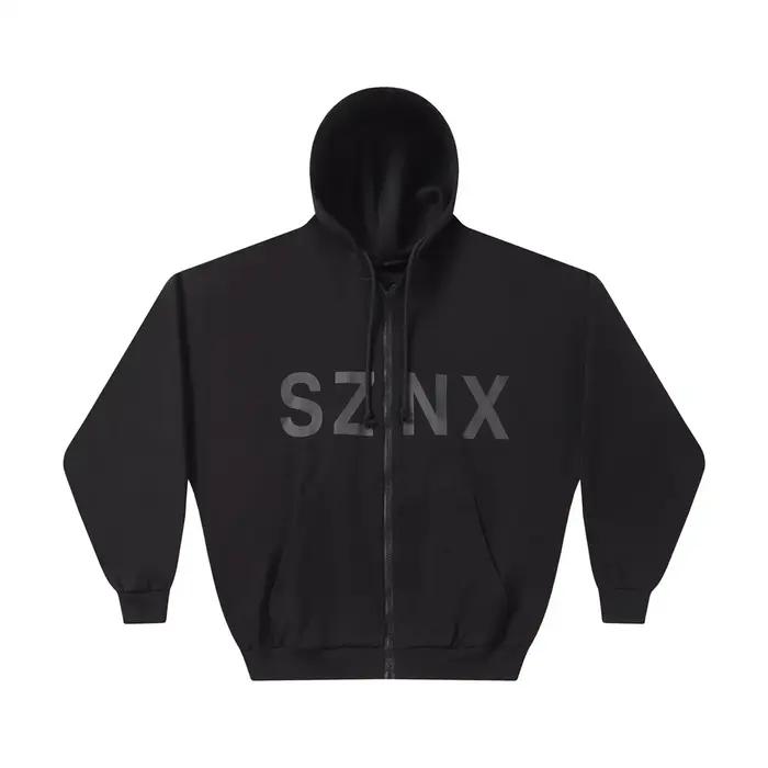 Cardigan noir cartouches Kanye SZNX CREW sweat à capuche avec fermeture éclair hommes femmes meilleu