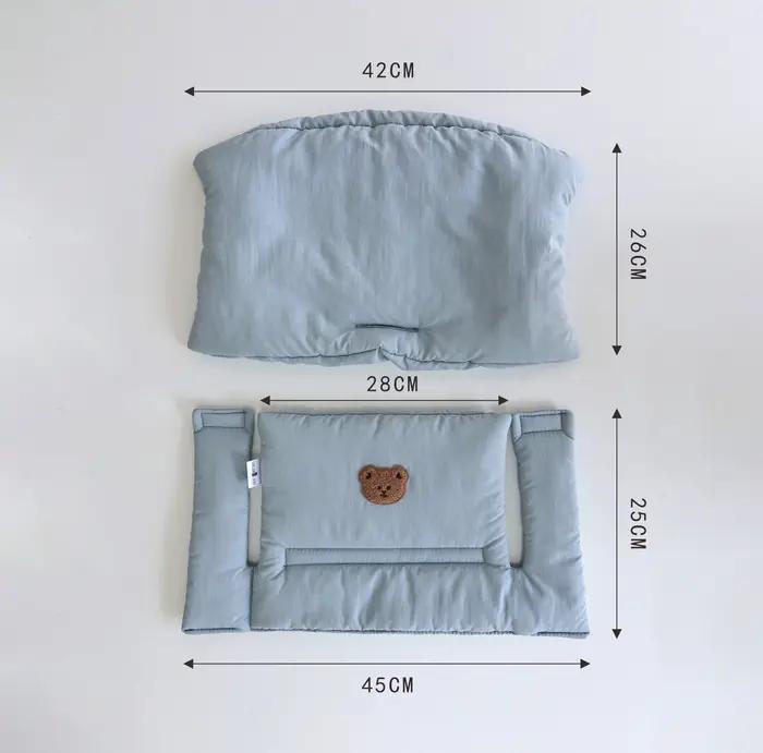 Nouveau coussin de chaise de salle à manger pour enfants de couleur unie, coussin de repas respirant
