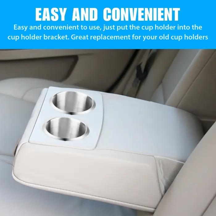Porte-gobelet universel en acier inoxydable, 1/2 pièces, argent, pour Console centrale de voiture, b