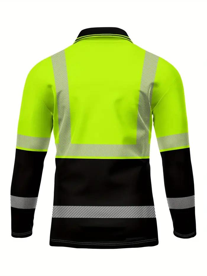 Polo à manches longues pour hommes, coupe cintrée en Polyester, hauts décontractés pour le lieu de t